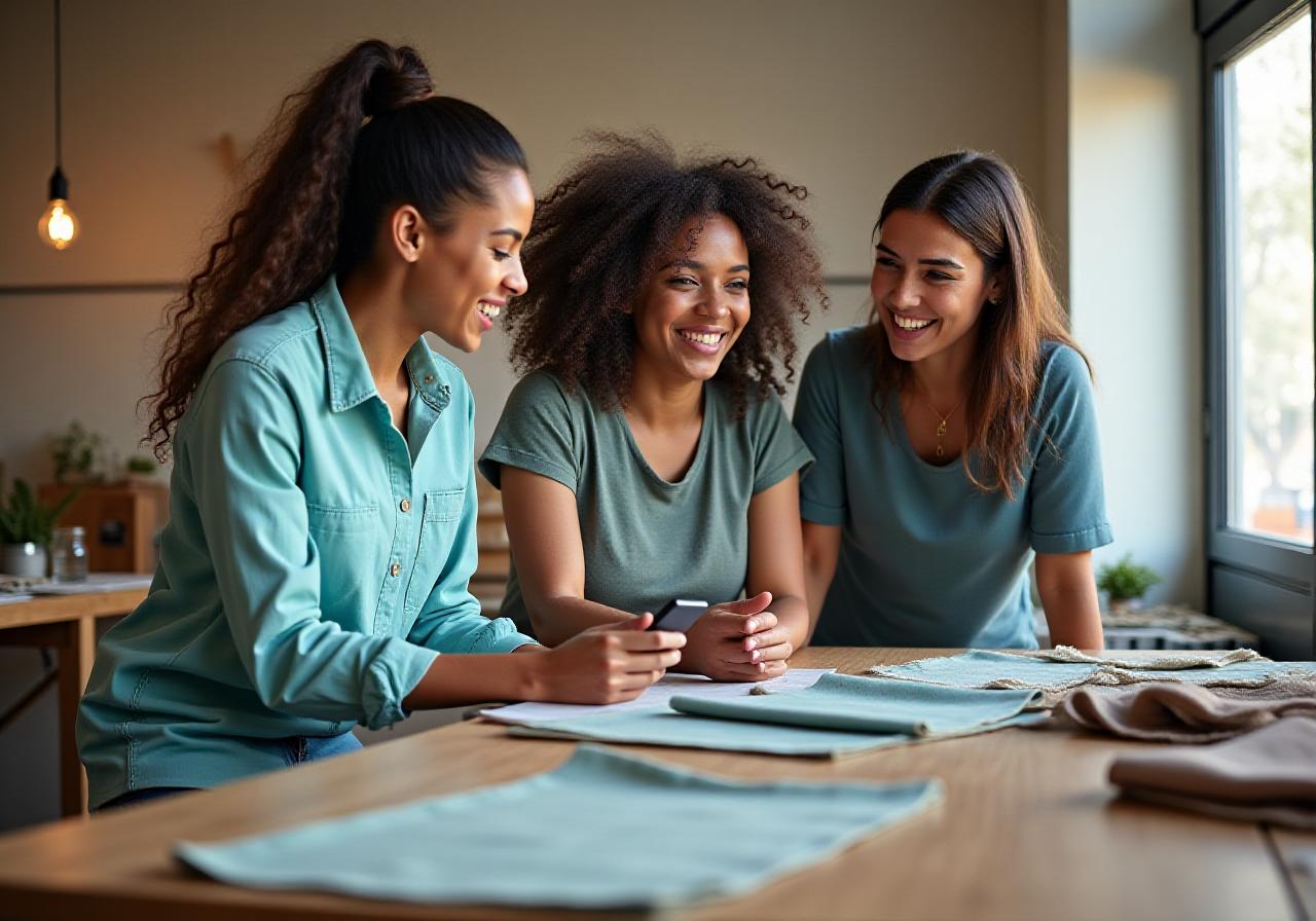 Il team creativo di DuneNest nel loro studio a Roma